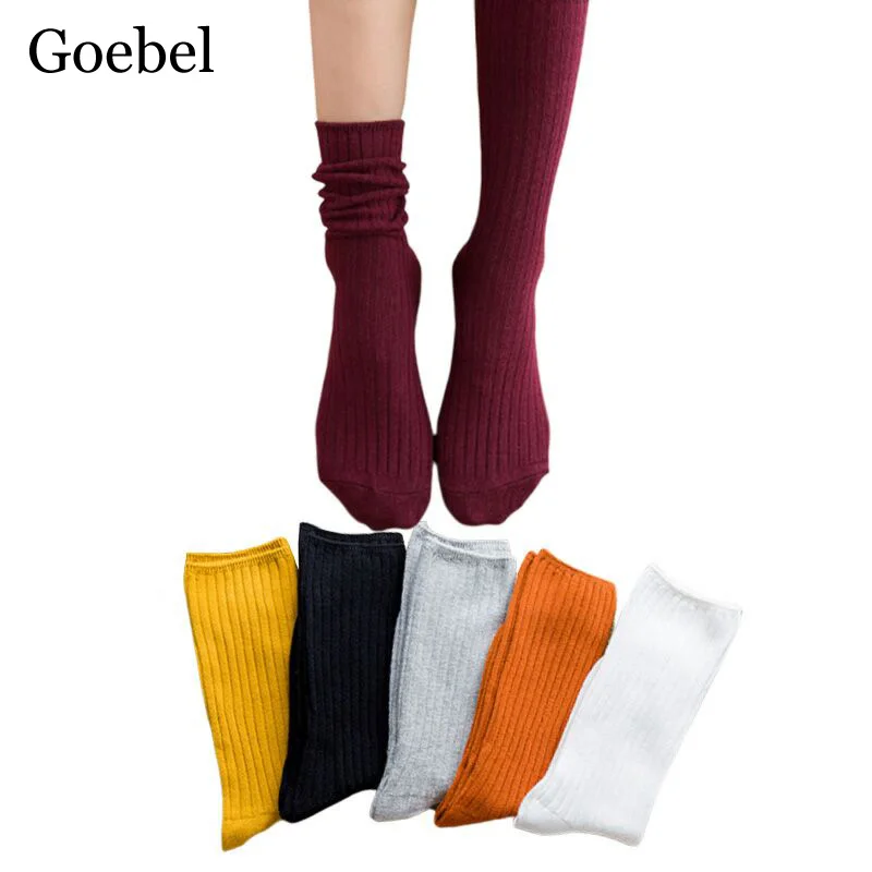 

3pairs/lot=6pieces College Wind Socks Woman Candy Color Cotton Double Needle Socks Female Wild Fashion Ladies Socks