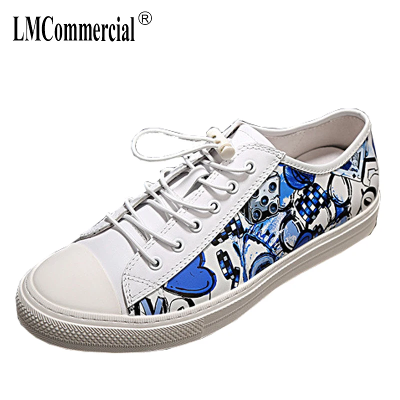 

2017 summer men's shoes trend printing graffiti low shoes joker comfortable men's casual shoes a generation agent
