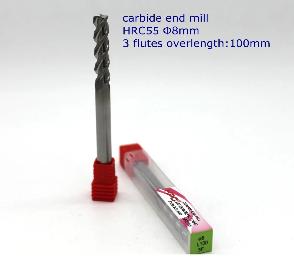 

router bit 8*8*35*100 of 3 flutes flat end mills carbide end milling tungsten knife CNC machine tools mills cutter