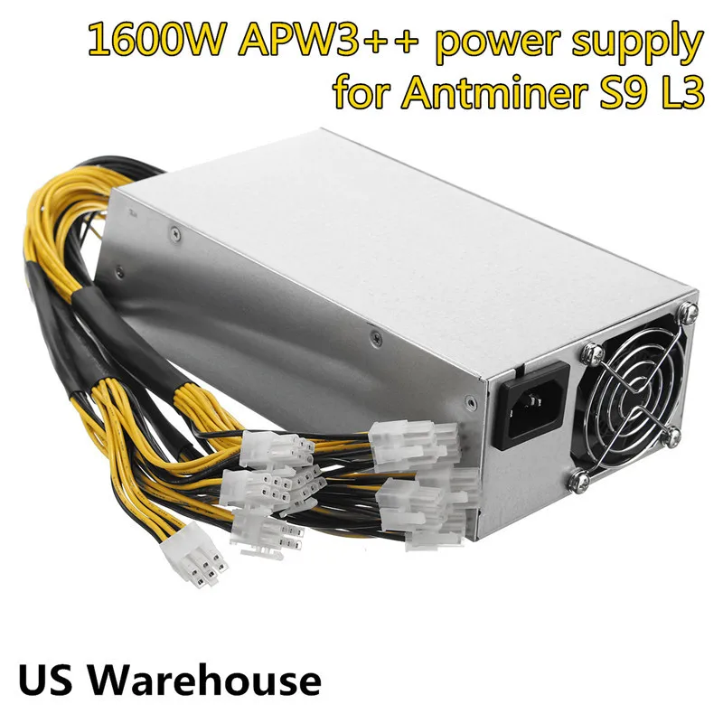 

Original 1600 Watt Miner Power Supply Mining Machine APW3++ PSU Power Supply for AntMiner Server BTC Eth Bitmain A3 S9 D3