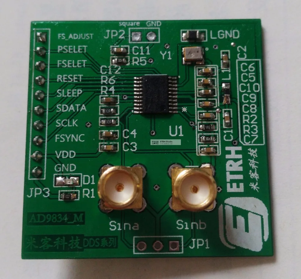 

AD9834 module signal generator High speed DDS module The development of sine wave / triangle wave / square wave