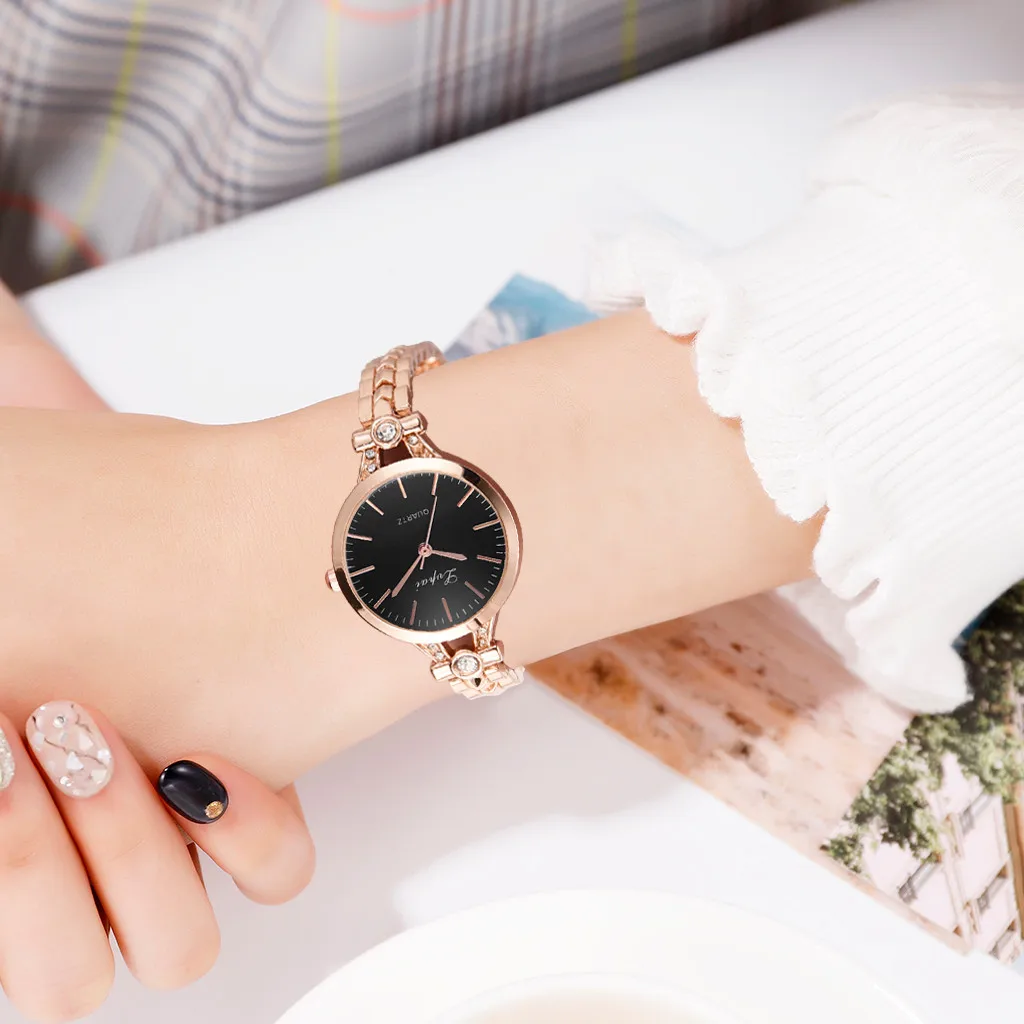 Простые повседневные модные часы с круглым циферблатом маленькие и изысканные женские часы-браслет женские часы нарядные часы украшения