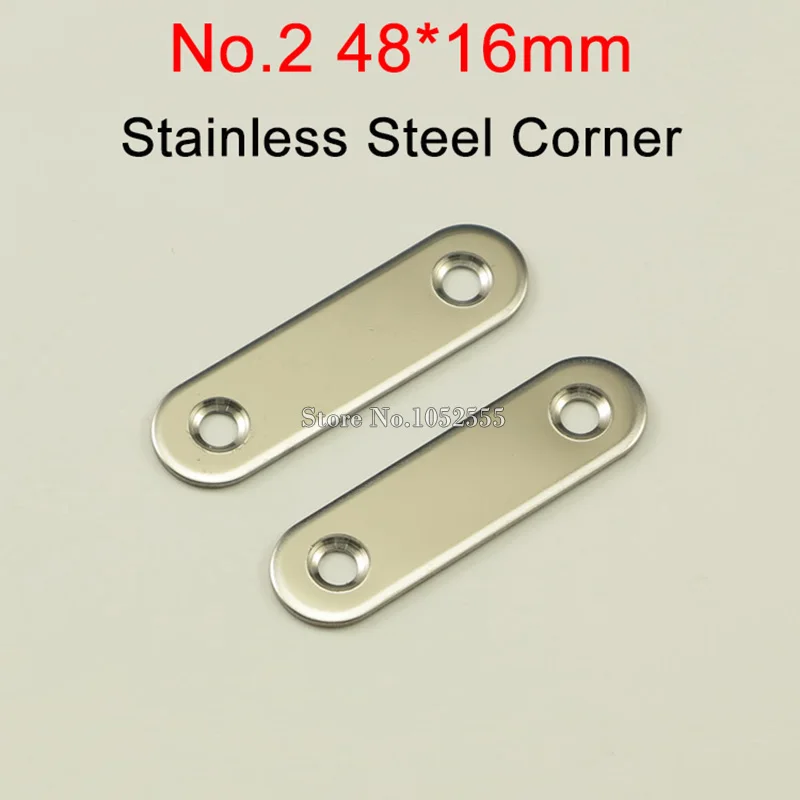 100pcs 48*16mm stainless steel Flat Brackets Strai...