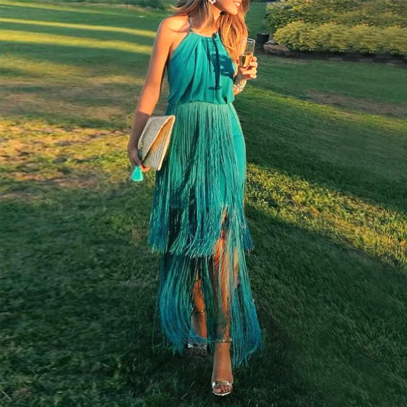 

Teal Green Chiffon Prom Dresses Halter Backless A Line Formal Robe De Soiree Tea Length Prom Gowns for Women