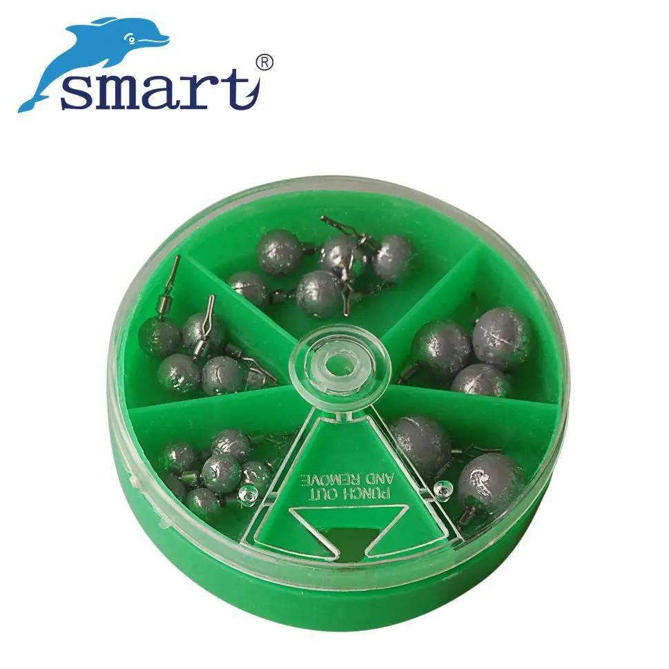Smart 20 шт./кор. для рыболовного грузила 2.5g3.5g5g10g14g рыбалка свинца Вес Разделение