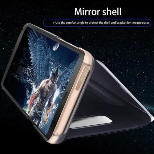 DHL 50 шт. чехол для samsung Galaxy S9 S9+ плюс зеркало Смарт Clear View бумажник флип-чехол с подставкой Чехол для samsung S9 S9+ Plus