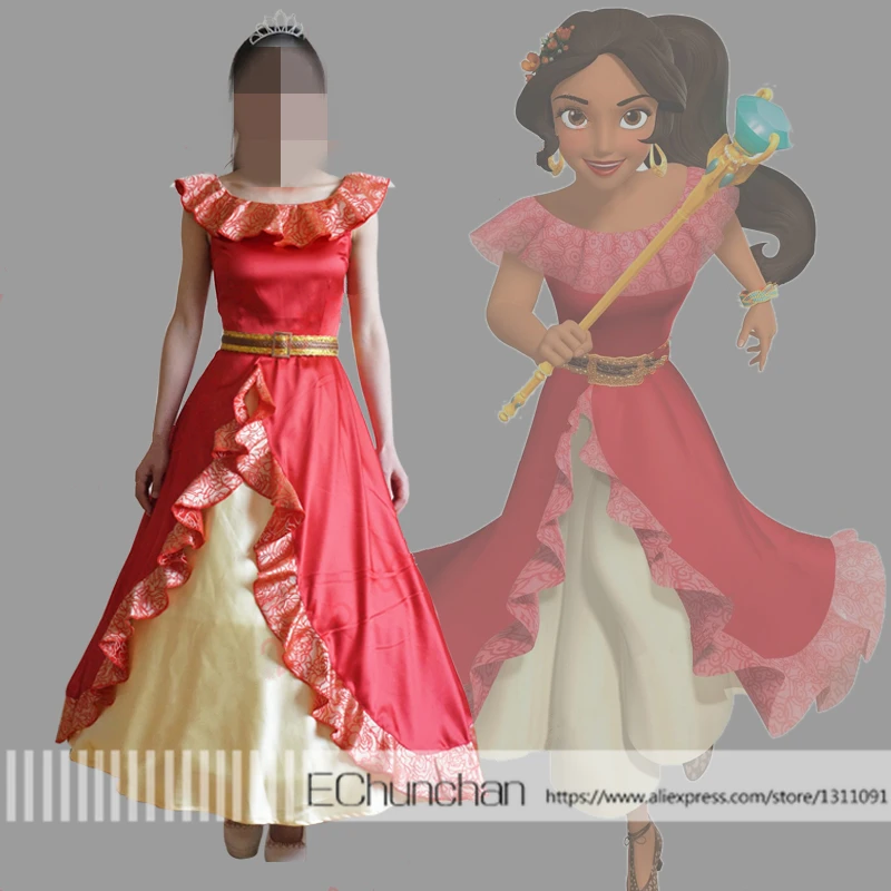 hostess translator Feed on Fantasia de princesa elena de avalor, vestido vermelho para adulto, cosplay  de elena|adult dress|cosplay costumecostume cosplay - AliExpress