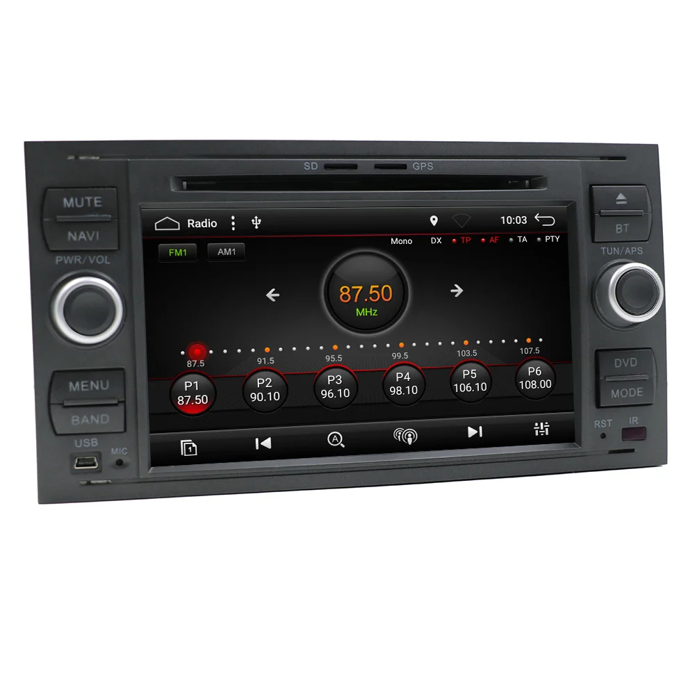 Sale Eunavi IPS Android 9.0 2 din Car DVD For Ford Mondeo S-max Focus C-MAX Galaxy Fiesta transit Fusion multimedia player 2G+32G 2