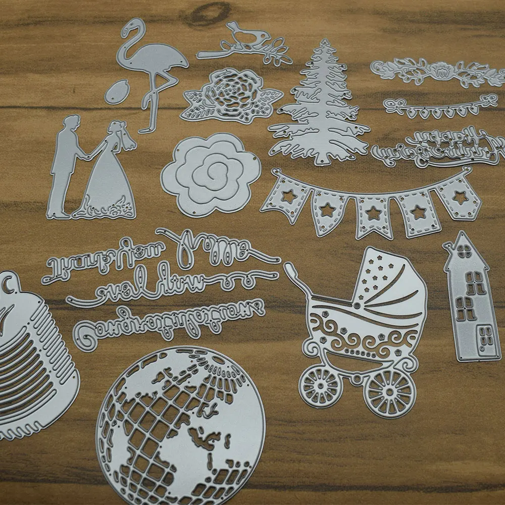 

Circle Frame Flower Cutting Dies Stencils Scrapbooking Dies Metal DIY Embossing Photo Album Cards Making Kit Craft Dies