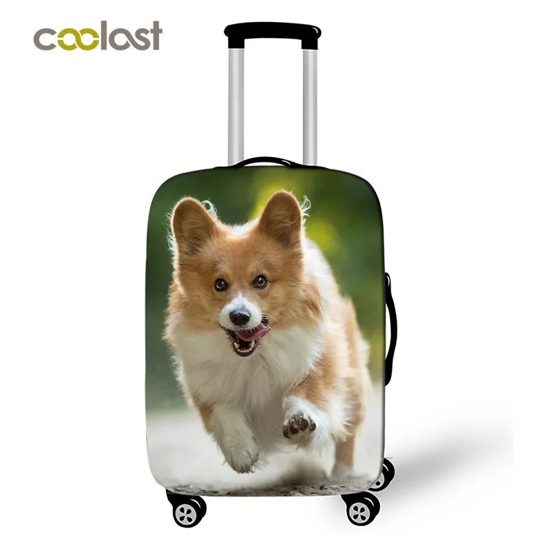 Милые Защитные чехлы для багажа для путешествий с собакой корги, женские милые сумки с ромашками для девочек и щенков, чехлы для чемоданов, аксессуары для путешествий - Цвет: APXT BPDDW06
