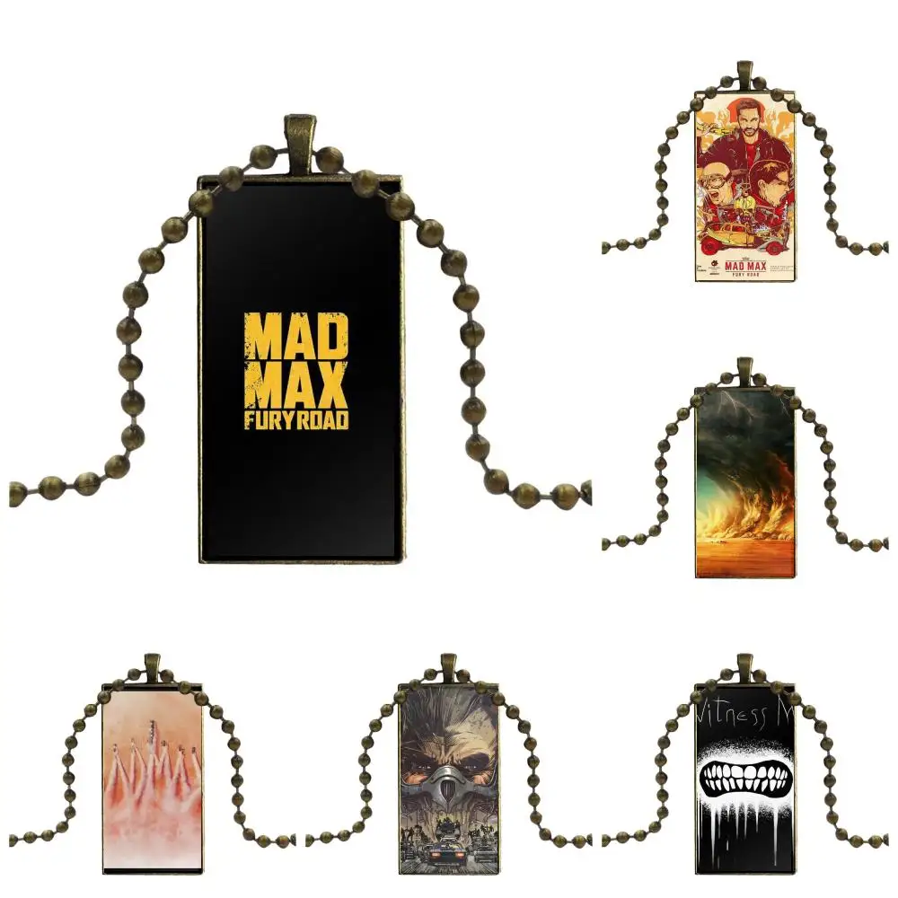 Mad Max Fury Road Logo Cinema Holywood ожерелье модная Длинная цепочка с прямоугольным ожерельем