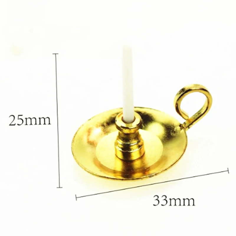 

1 Pair New Miniature Resin Chandelier White Candles Pretend Play DollHouse Accessories 1:12 Dollhouse