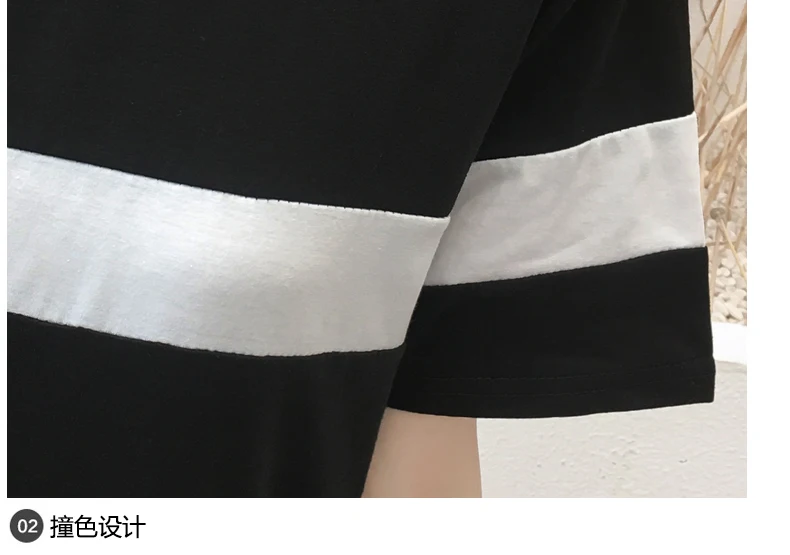 Беременные женщины весной и летом корейской версии хлопка жира мм с короткими рукавами футболки юбка мода юбка для беременных