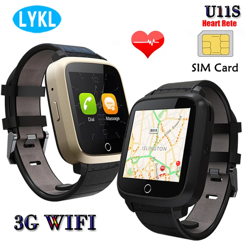 

2018 U11S Bluetooth Smart Watch Heart Rate Monitor 1G RAM 8G Memory ROM Watch Support GPS Android Wifi Camera Smart Wristwatch