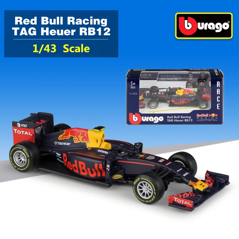 Bburago масштаб 1:43 F1 Red Bull Racing TAG Henuer RB12 литая металлическая модель игрушки из сплава