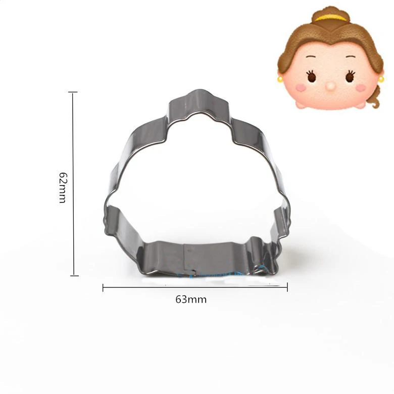

Princess Belle cartoon stainless steel cookie cutter baking mold