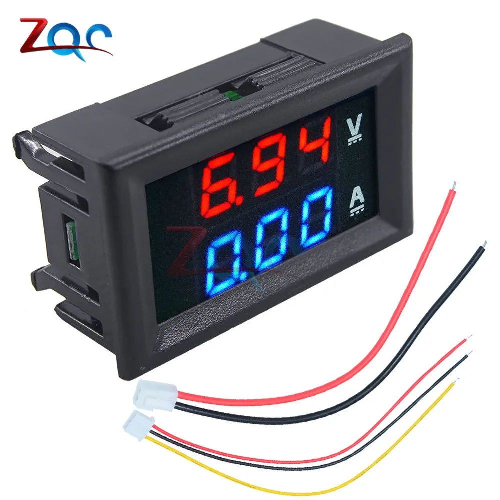 5pcs Mini Digital Voltmeter Ammeter DC 100V 10A Panel Amp Volt Voltage Current Meter Tester 0.56