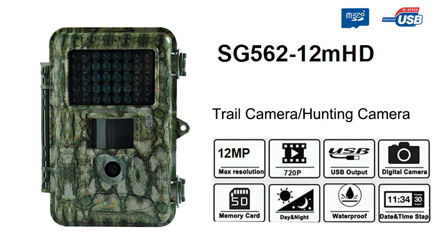 SG562-12mHD Bolyguard охотничья тропа, игровые камеры 12MP 720 P, инфракрасная камера ночного видения, фото ловушка для обнаружения дикой жизни