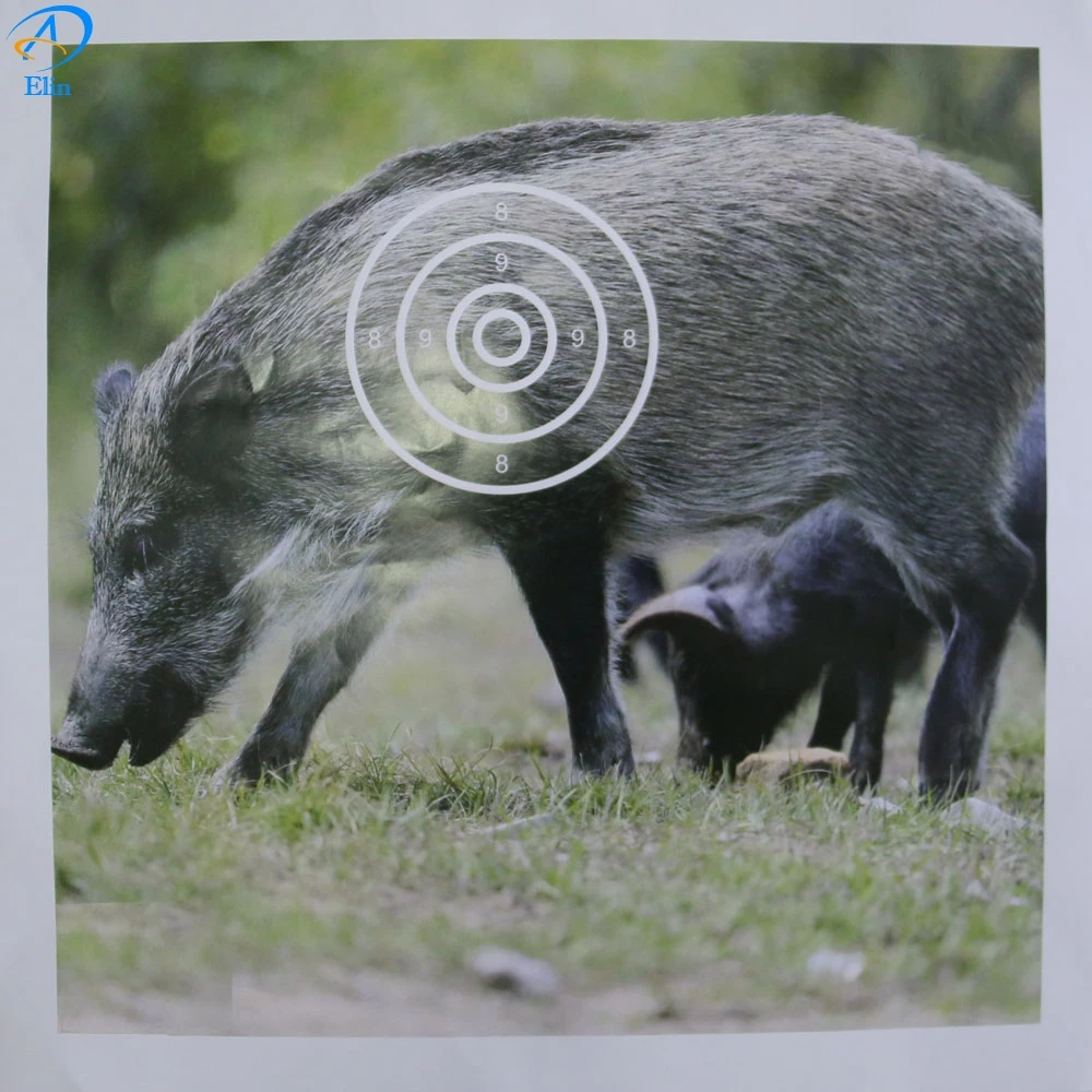 5pcs 40CM Archery Wild Boar Target Paper Air Rifle Pistol Gun BB Airsoft Animal Shooting