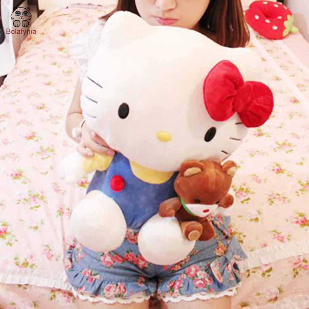 BOLAFYNIA детская мягкая игрушка подарок на день рождения куклы плюшевые игрушки hello kitty сидя длина 38 см