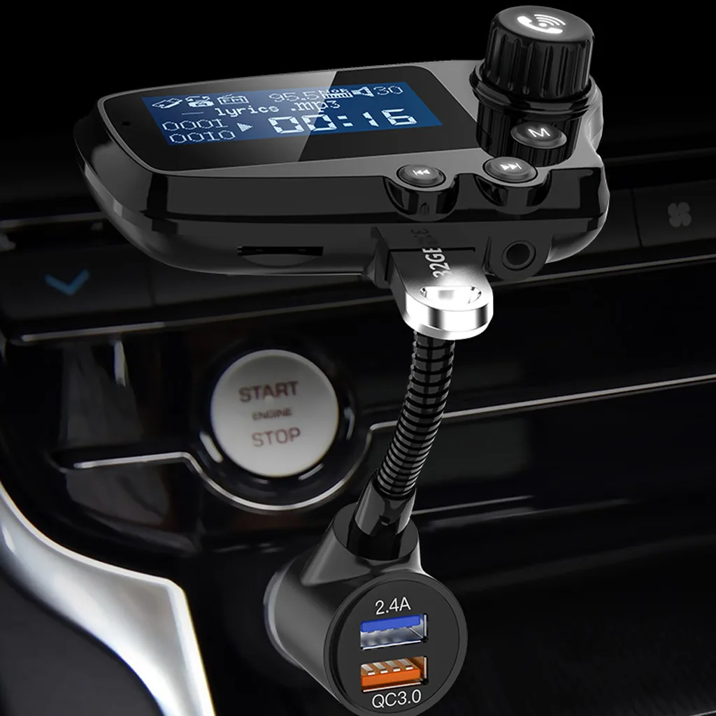Автомобильный Bluetooth fm-передатчик FM3 автомобильный аудио плеер двойной USB зарядное устройство AUX аудио вход TF карта Bluetooth передатчик