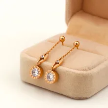 Длинные Стильные серьги Martick 316L из нержавеющей стали, круглые римские цифры, гравированные серьги-гвоздики для девочек, никогда не выцветают E199