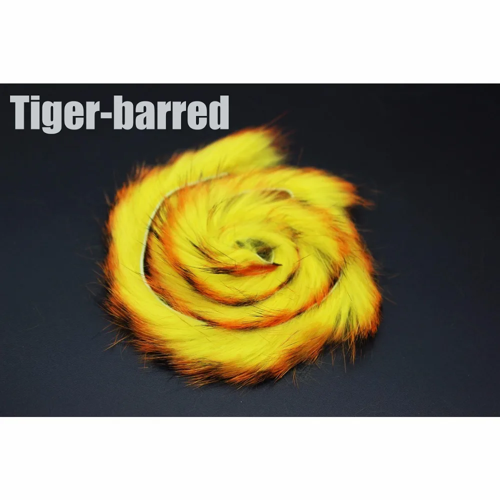 Tigofly 6 pcs BlueTiger Barred Orange Colors Rabbit Zonker Strips Straight Cut 4MM Width Hare Hair Fur Bass Fly Tying Materials Tigofly 6 pcs BlueTiger Barred Orange Colors Rabbit Zonker Strips Straight Cut 4MM Width Hare Hair Fur Bass Fly Tying Materials
