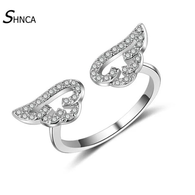 Classic Trendy Boutique 925 Sterling Silver Angel Wings Adjustable Rings For Wom Classic Trendy Boutique 925 Sterling Silver Angel Wings Adjustable Rings For Wom