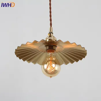 

IWHD Nordic Vintage Copper LED Pendant Lights Creative RH Hanglamp Simple Modern Suspension Luminaire Retro Loft Home Lighting