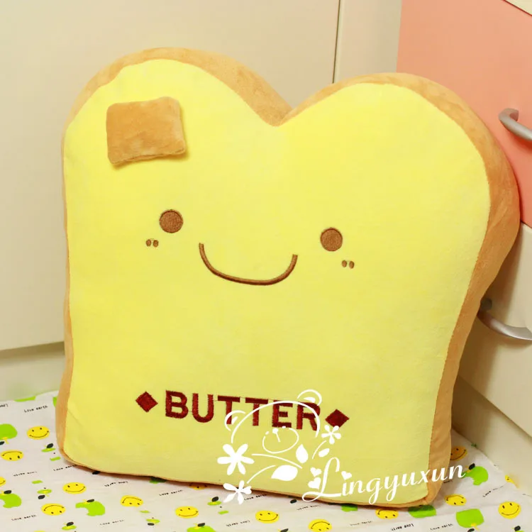 

stuffed toy 40x37x12cm butter bread plush toy soft pillow toy, birthday gift w0700
