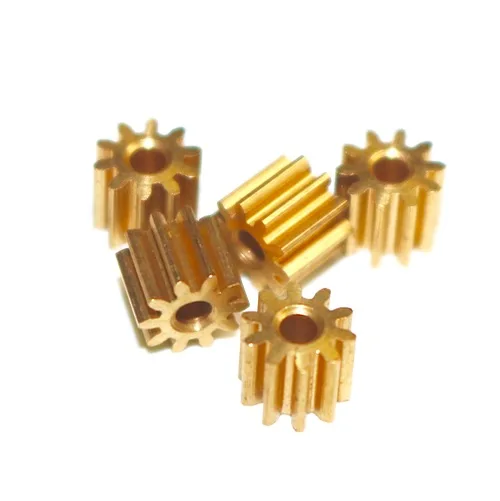 

5PCS/LOT 0.5M-10 Teeth Metal Copper Precision Micro Model Motor Small Modulus Gear---hole:2mm