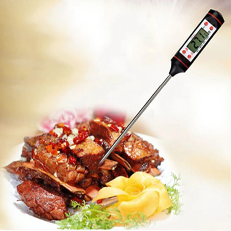 

1PCS Portable Digital Electronic Cooking Food Barbecue Thermometer Meat Sensor Probe Kitchen Thermometer Outdoor BBQ Accessories