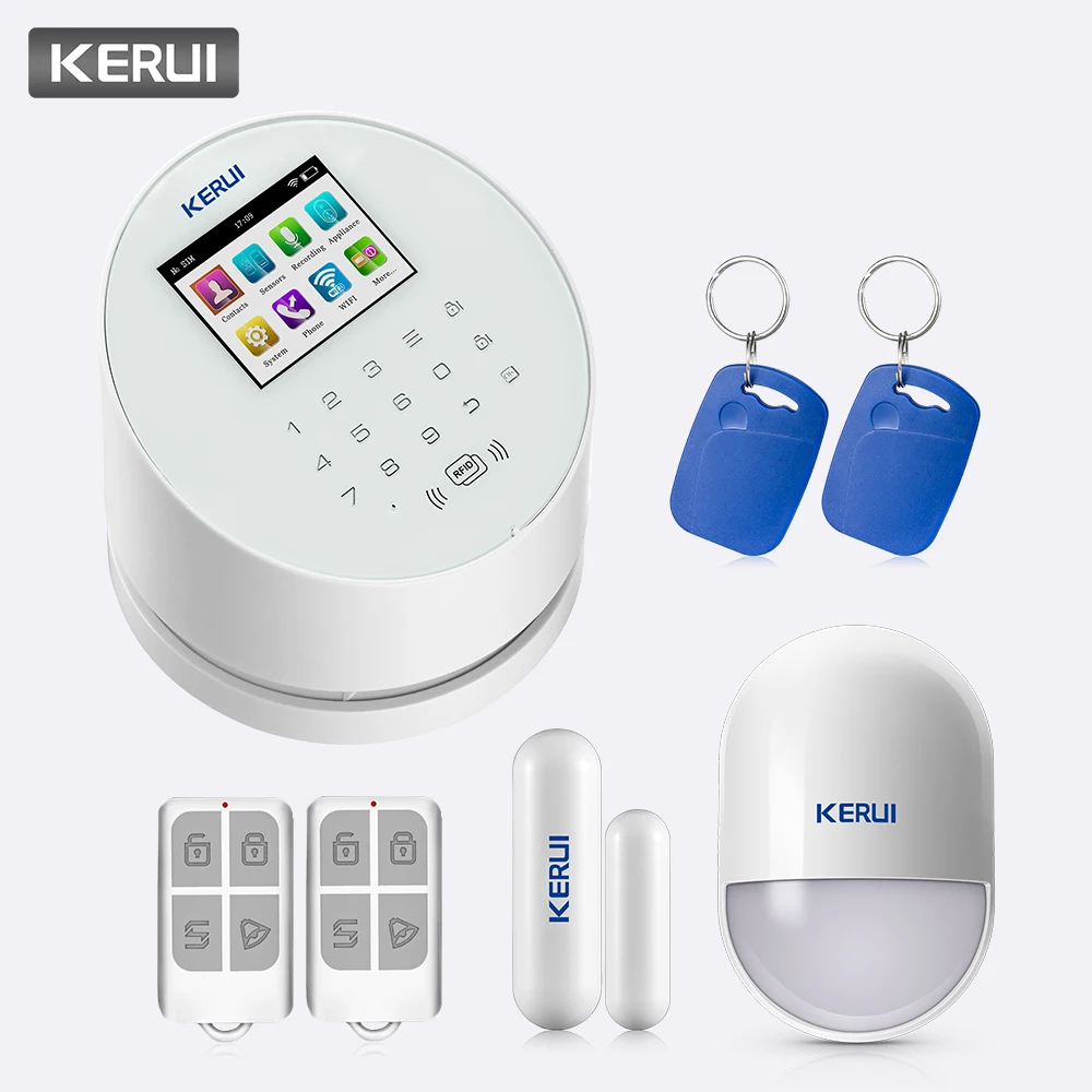 

KERUI W2 2.4 inch TFT color screen 433MHz wireless frequency GSM Wifi home security security alarm system