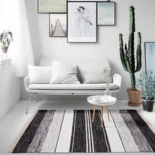 Kilim хлопок ручной работы Ковры Геометрическая Богемия индийский Ковры в клетку и полоску современный черный серый розовый рисунок nodic стиль