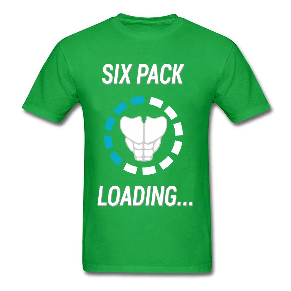 Six Pack Loading Hip hop VALENTINE DAY 100% Cotton Round Collar Men Tops Shirts Normal Tee-Shirts Hip Hop Short Sleeve Tshirts Six Pack Loading green