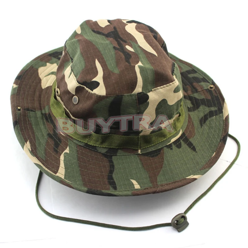 Новая уличная Военная походная Панамка camo крышка с широкими полями Sombrero армейская камуфляжная Бейсболка Шапки Camuflaje Кепка