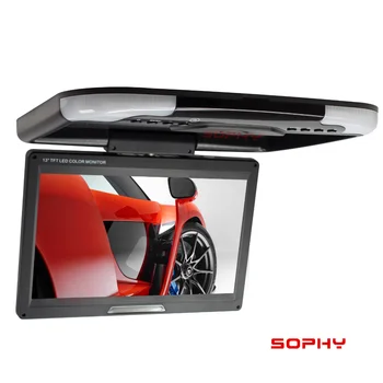 

SOPHY Hot sale 13 inch Roof Mount Monitor / Flip Down Car Display / Bus Monitor / Digital LED Screen / Dual video input SH1308