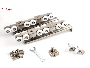 

304 Stainless Steel Hanging Sliding Wooden Door Roller Rollers 12 Wheels 150KG