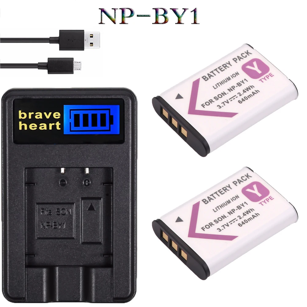 2x аккумулятор np BY1 NPBY1 NP-BY1 батарея+ ЖК USB зарядное устройство для sony HDR-AS100v HDR-AZ1 AZ1VR AZ1VB AZ1VW видеокамера DV