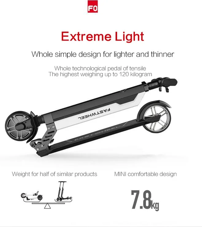 Sale FastWheel F0 electric scooter adult foldable two wheel hoverboard electric sakteboard kick scooter 7