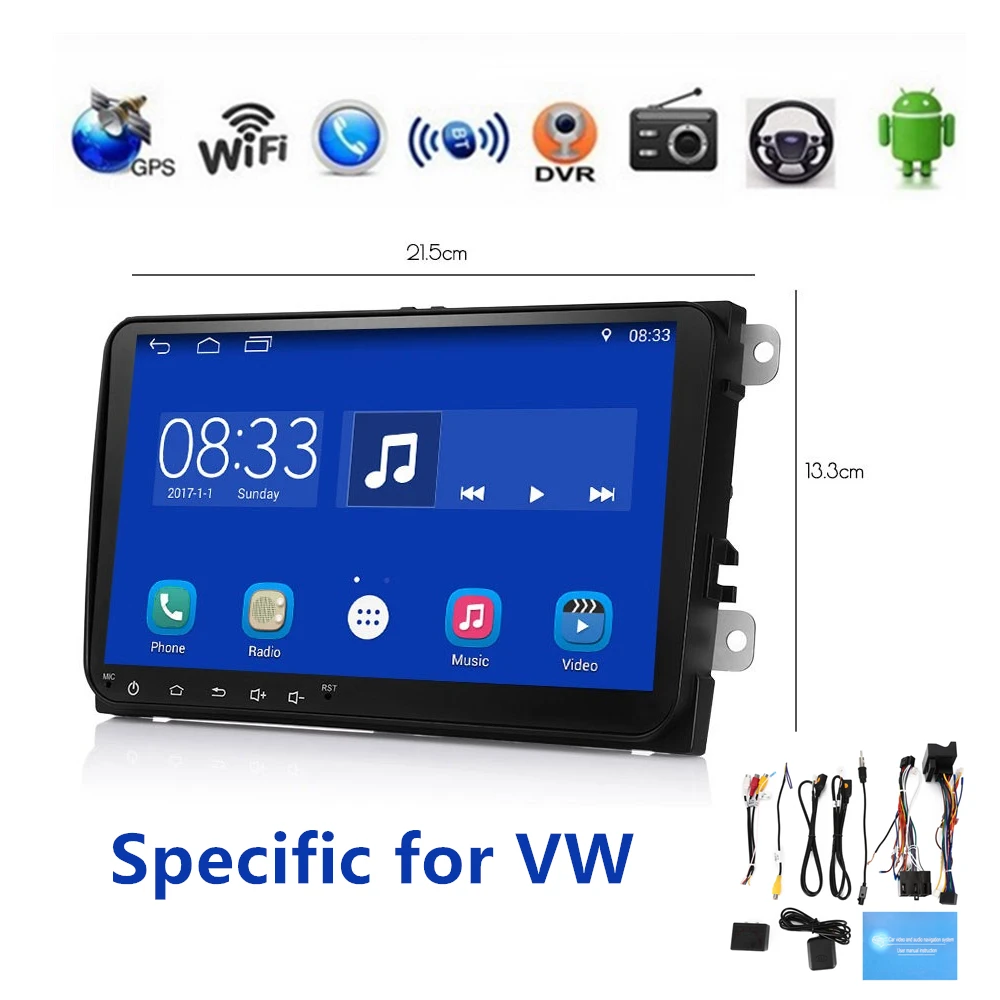 

9-inch HD Car Multimedia Player 9001A GPS navigation touch screen Wi-Fi FM Android 7.1 Bluetooth 4.0 GPS Car Stereo Player for V