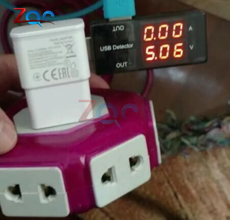 USB зарядное устройство Доктор Ток Напряжение зарядный детектор батарея Вольтметр Амперметр Красный дисплей
