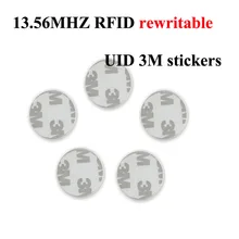 1 шт. RFID тег UID Сменные nfc наклейки с блоком 0 многократная записываемая для mf1 1k s50 13,56 МГц nfc карта клон трещина взлома
