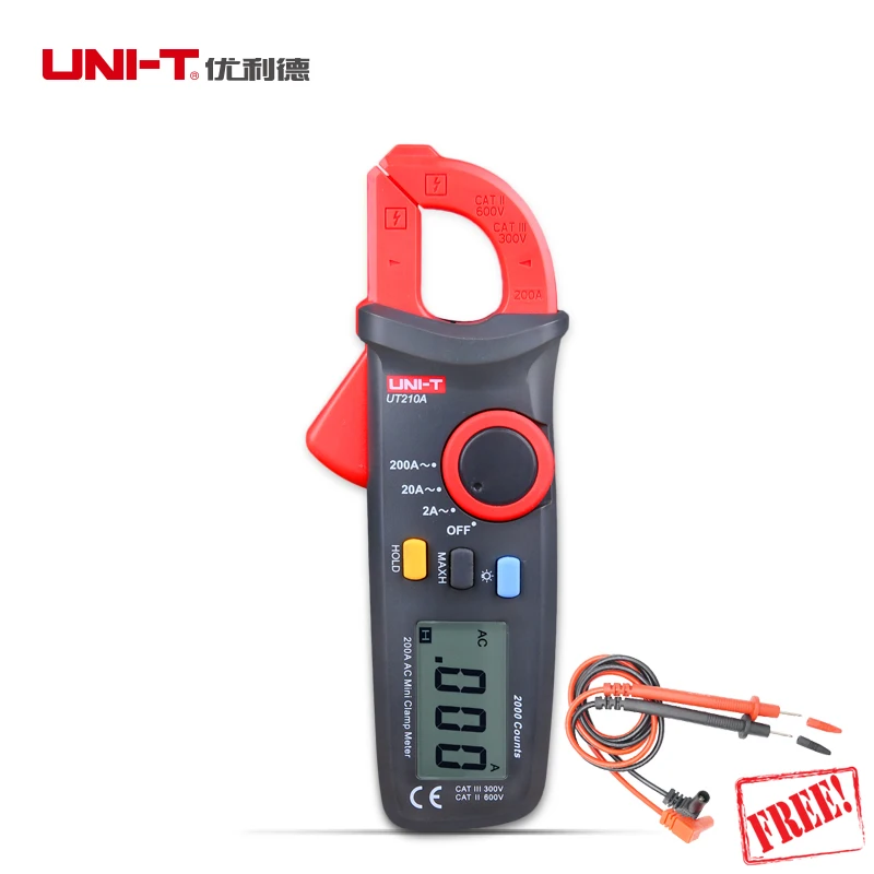 

UNI-T Clamp Digital Multimeter UT210D UT210E AC/DC Current Voltage UT210 series True RMS Auto Range VFC Capacitance Clamp Meter