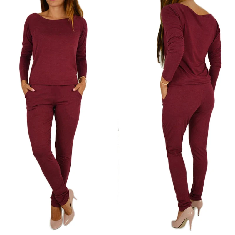 

New Fashion Autumn Female Body With Long Sleeves Overalls Women Rompers Jumpsuits Combinaison Femme Sexy Bodysuits