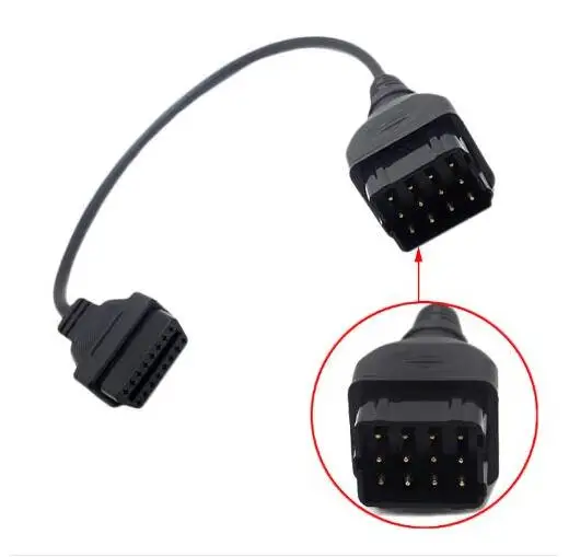 Цена по прейскуранту завода работа газ 12pin для 16 PIN мама-папа 12 pin OBD OBD2 OBDII DLC конвертер Кабель gaz12pin для delphis