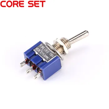 

100PCS 3 Pin 3 Position ON-OFF-ON DPDT Mini Toggle Switch AC 125V/6A New High Quality