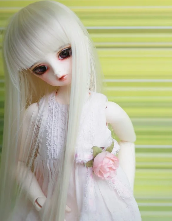 Модный стиль 1/6 Bjd парик высокая температура длинный прямой черный MSD SD для BJD