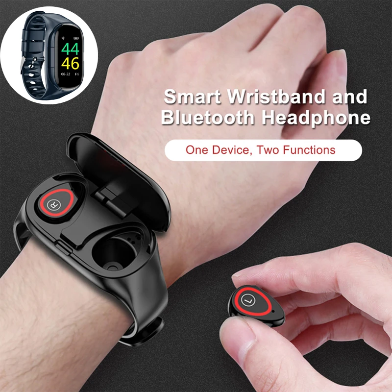 

Wireless Bluetooth 5.0 Earphone for Iphone Smart Watch with Heart Rate Monitor True TWS Wireless Stereo Sports Earbuds for Adult
