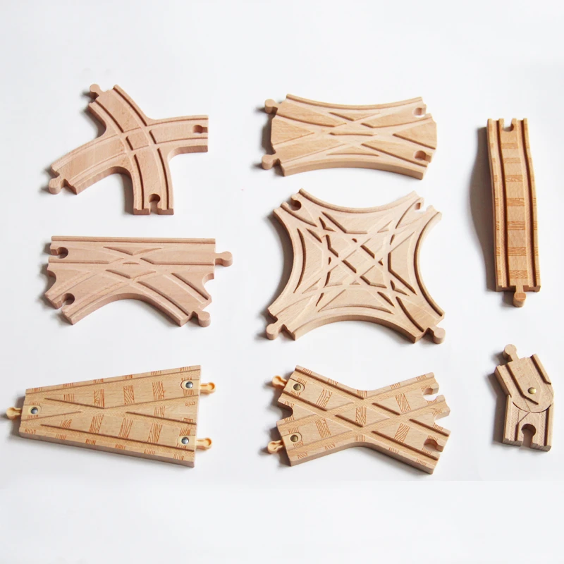 wooden toy train track